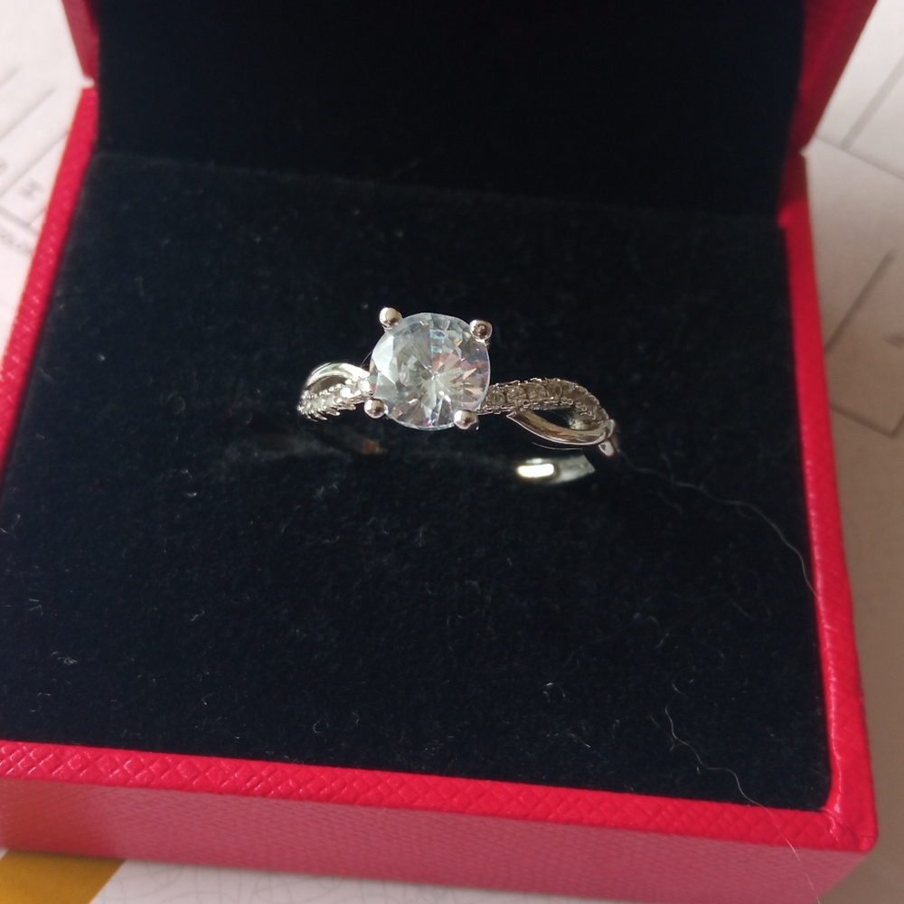 Engaging Ring moissanit Ring GRA diamond 1c